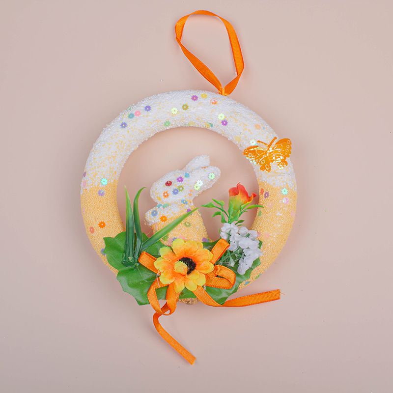 Personalizada espuma de Pascua colchón decoración de la puerta colgante planta de corona de flores nórdicas atmósfera de corona