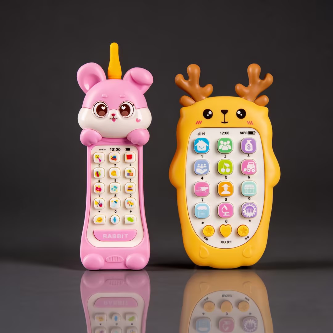 Early childhood education story machine for 0-3 year olds, chewable children's telephone, music baby simulation mobile phone toy