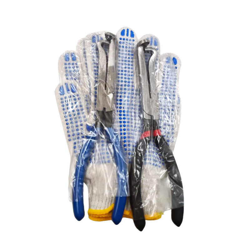 직접 전원 차단 3종 세트(검은색 및 빨간색 직선 + 파란색 직선 + 장갑 한 쌍)