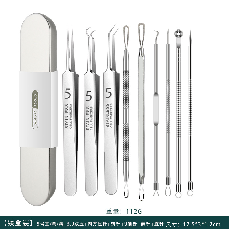 En stock, puede enviar agujas para el acné de acero inoxidable, herramientas de belleza para eliminar el acné oscuro, agujas para el acné, herramientas de belleza, clips celulares
