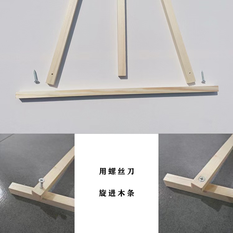 Venta directa de fábrica montado DIY soporte de madera digital pintura al óleo soporte de madera maciza soporte de exhibición ángulo ajustable 50*65 universal