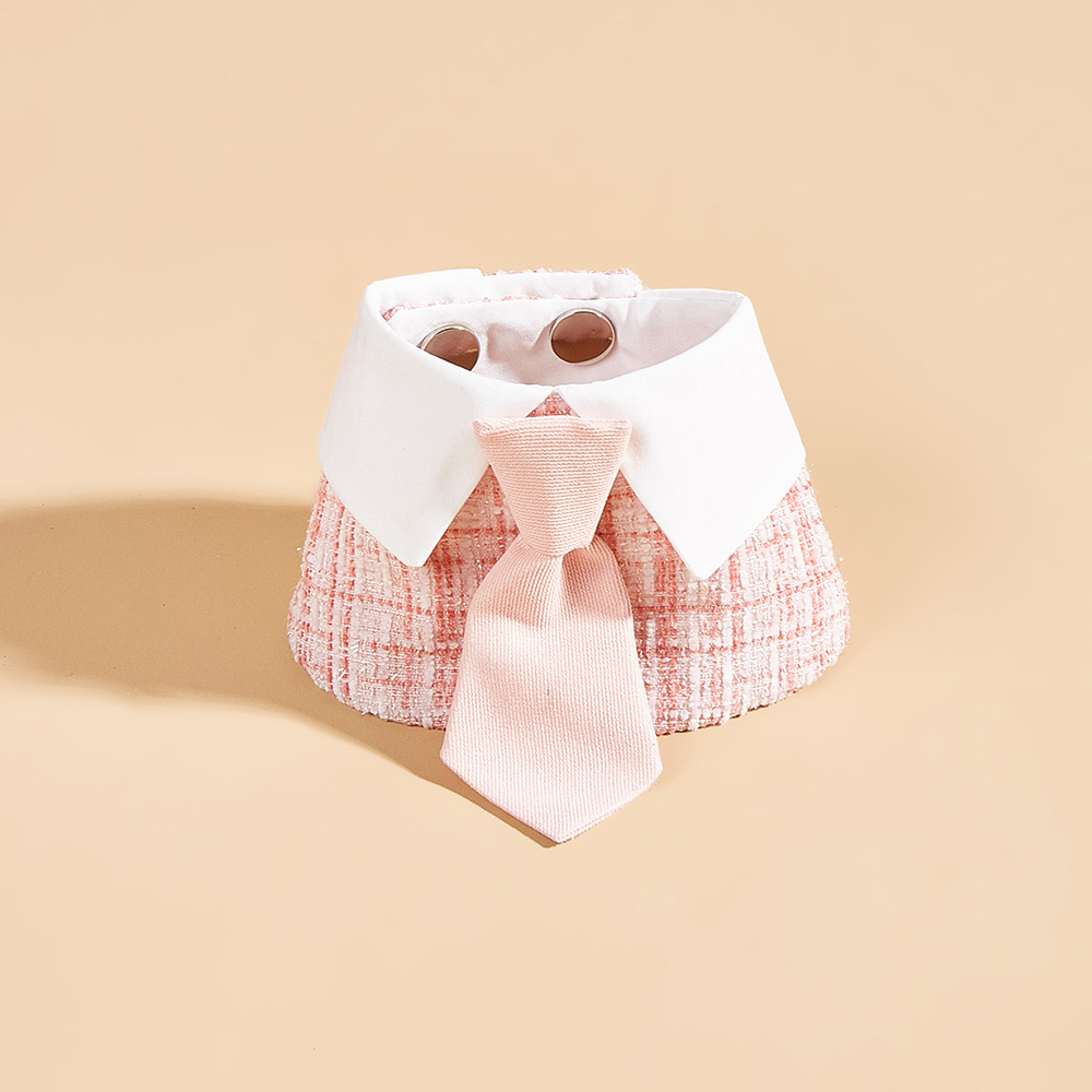 Tanpopo rayas impreso perro saliva Toalla de dibujos animados pajarita perro mascota perro grande bufanda ropa al por mayor