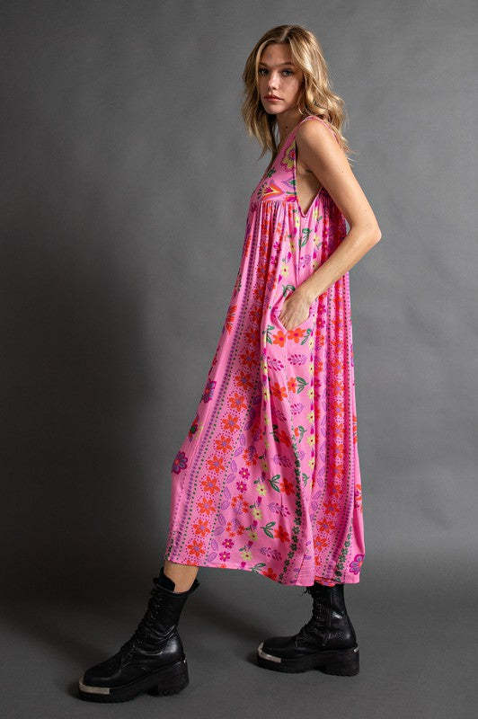 Women's Daily Street Vintage Style Flower Full Length Jumpsuits display picture 3