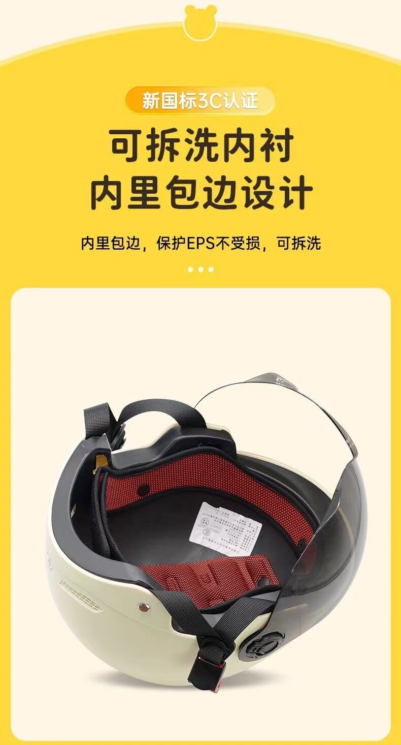 3C National Standard Certified Electric Scooter Helmet for Women, Summer Sun Protection Safety Helmet for Men, Motorcycle Riding Four-Season Half Helmet