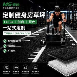 定制加厚跑道训练垫防滑运动地毯刻度健身房工作室专用仿真草坪