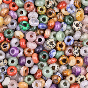 325-Hole Beads 8*14mm Abacus Crystal Loose Beads Agate DIY Hand-Woven Accessories Material