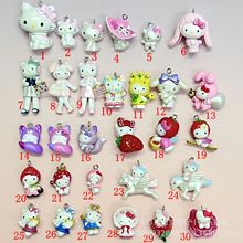 批发带钉迷你小玩偶 小猫 狐狸 小兔子 手机链配饰 包包装饰挂件