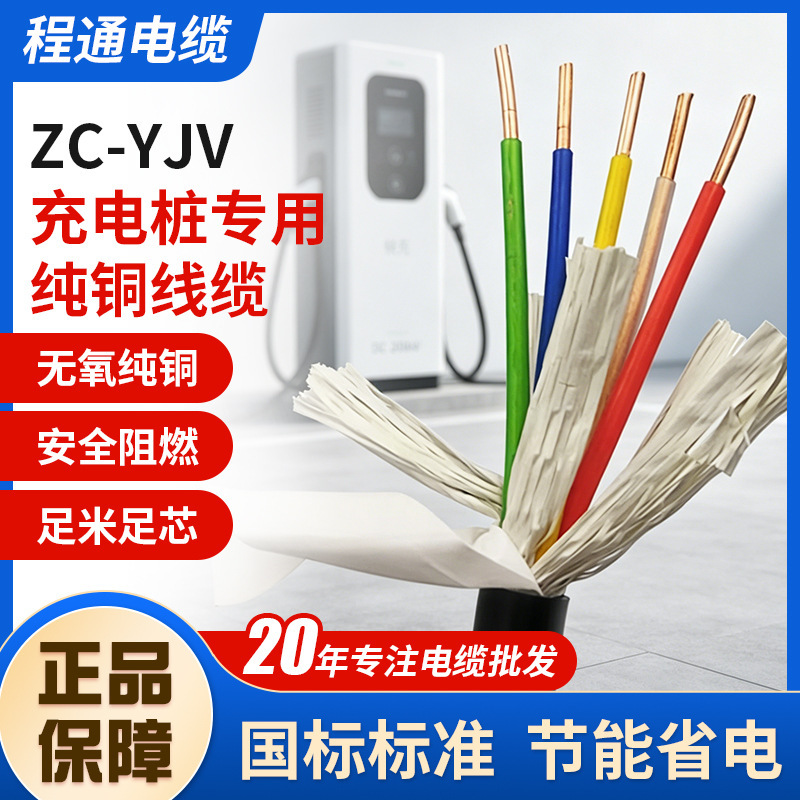 Chengtong National Standard Cable Zc-Yjv National Standard Flame-Retardant/2/3/4 Copper Core Charging Pile Cable Multi-Layer Insulated Cable Chengtong National Standard Cable Zc-Yjv National Standard Flame-Retardant/2/3/4 Copper Core Charging Pile Cable Multi-Layer Insulated Cable