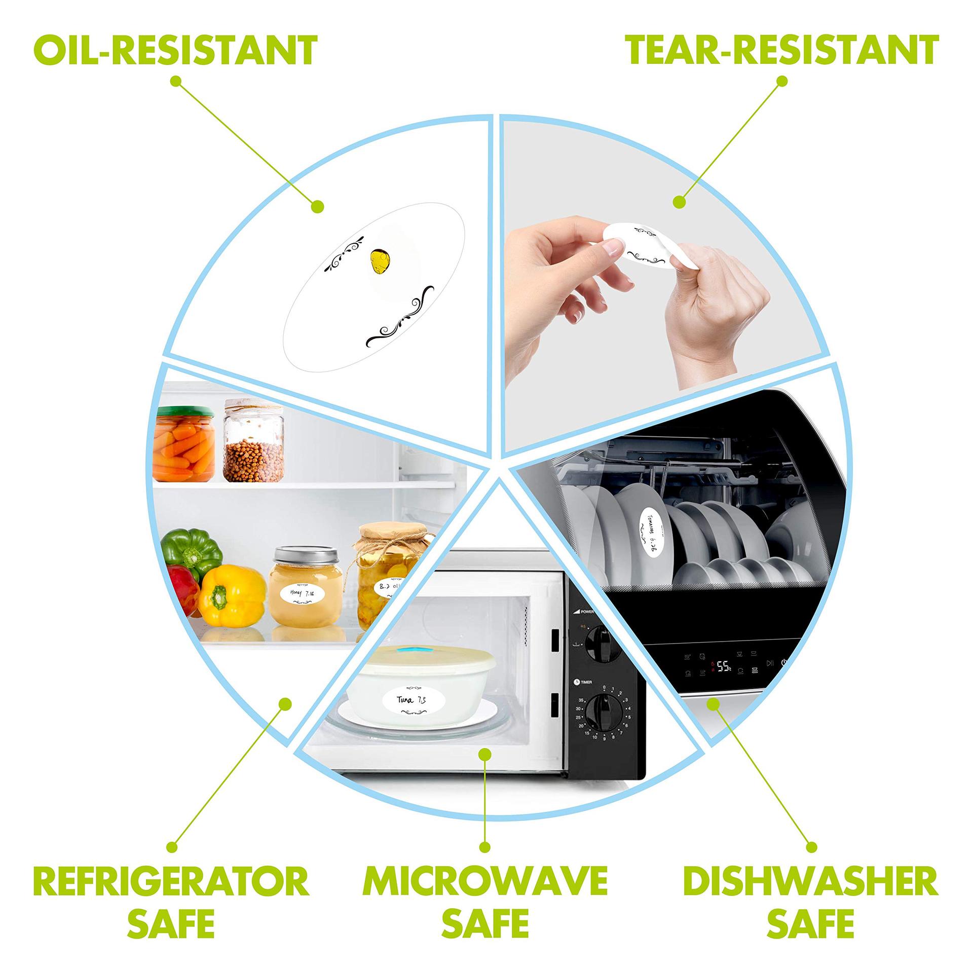 Removable Freezer Food Cabinet Labels, Waterproof and Tearproof, Removable, No Residue, Food Preservation Stickers 5