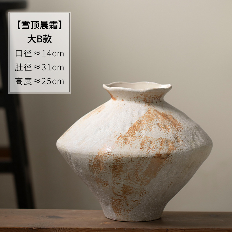Jingdezhen Jiaxifeng vasos de cerámica retrógrados nostálgicos frascos de cerámica nueva sala de estar china estudio frascos de cerámica gruesa envío gratuito