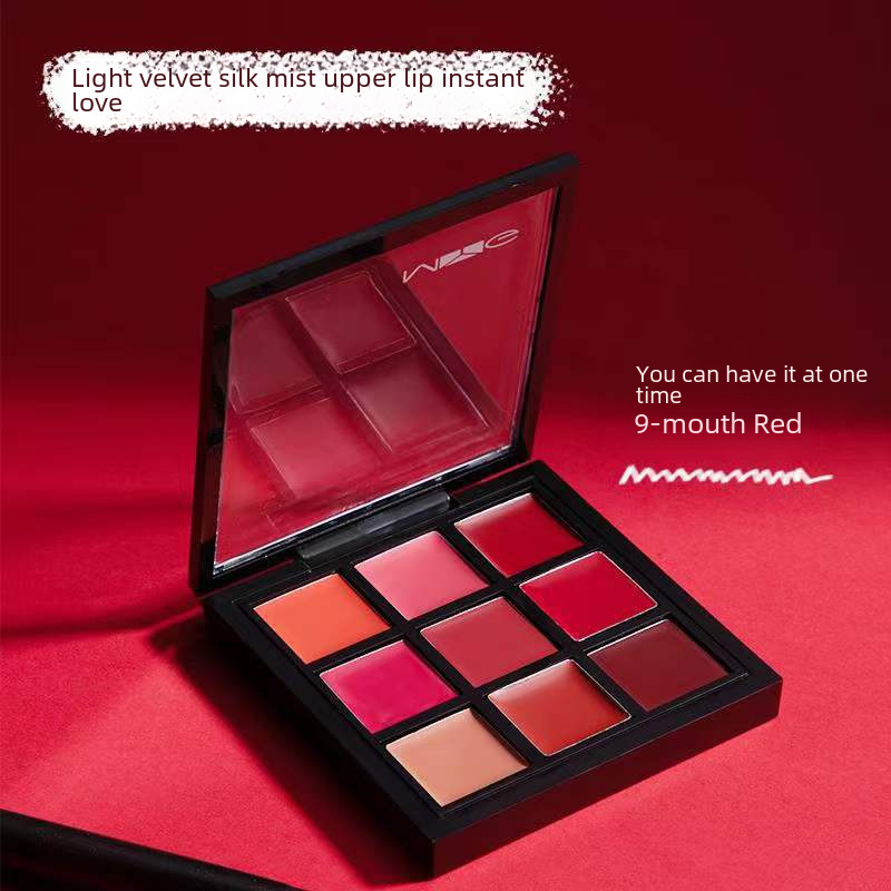 Myg Lipstick Palette, Studio Makeup Artist's Special Lipstick, Lip Glaze, Lip Gloss Set, Multi-Color Palette, Nine-Color Lipstick Palette