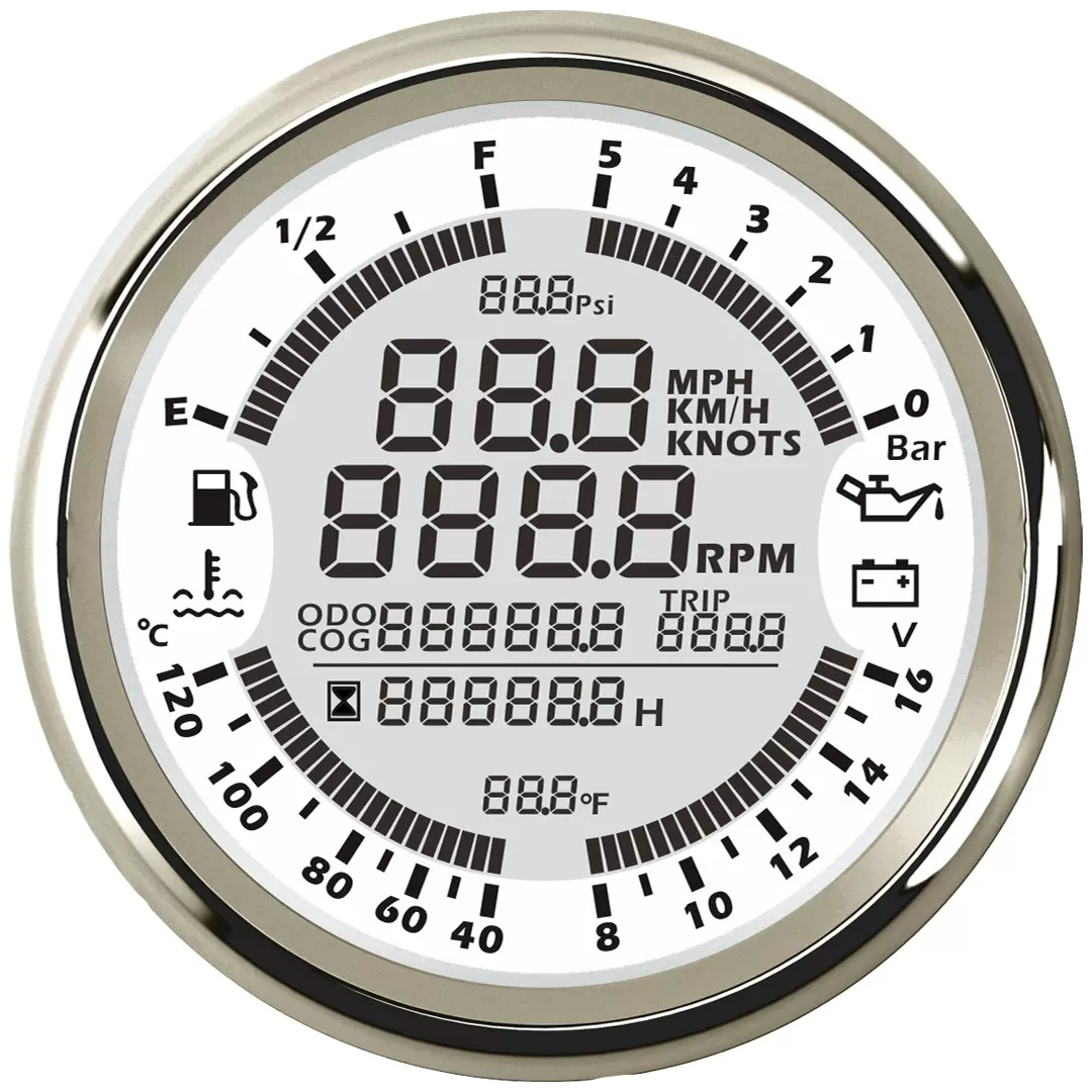 集成仪表 6合1多功能仪表 水温 油位 电压 油压 速度 转速 小时计