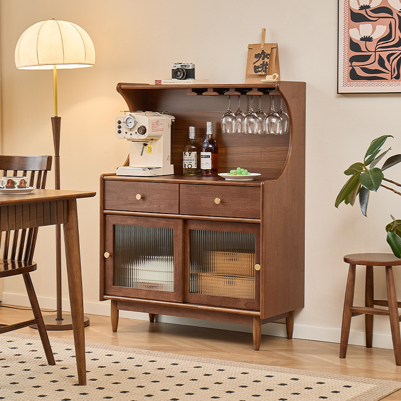 Wholesale Solid Wood Sideboard 70 Kitchen Storage Tea Cabinet Living Room Wine Cabinet Storage Cabinet Coffee Bar Multi-Funct