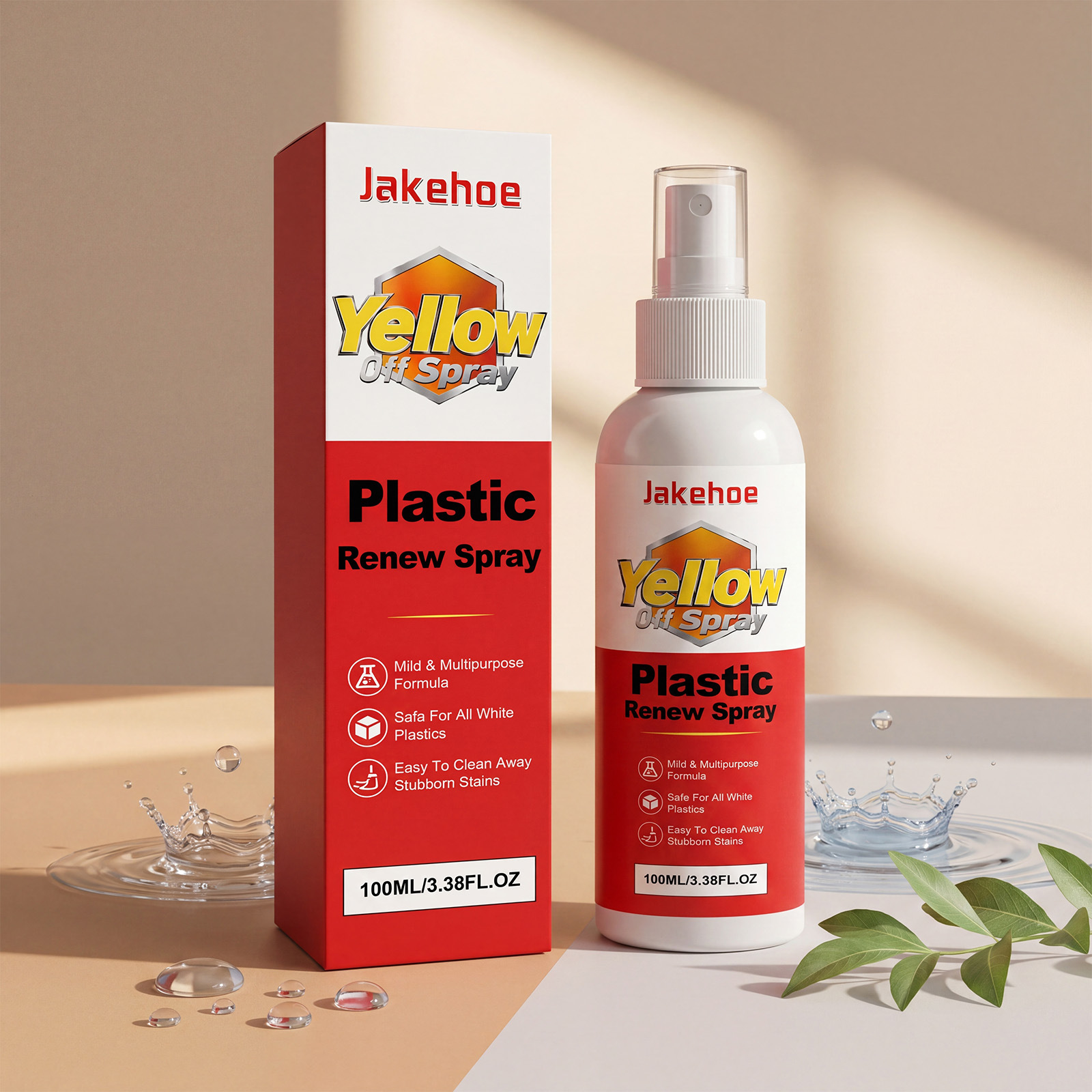 JAKEHOE 塑料翻新喷雾 日常多用途塑料翻新护理家用污渍便捷清洁