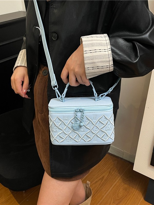 Bolso de mujer venta caliente nuevo diamante bordado bolso portátil bolso de maquillaje de textura alta moda ligera bolso de lujo