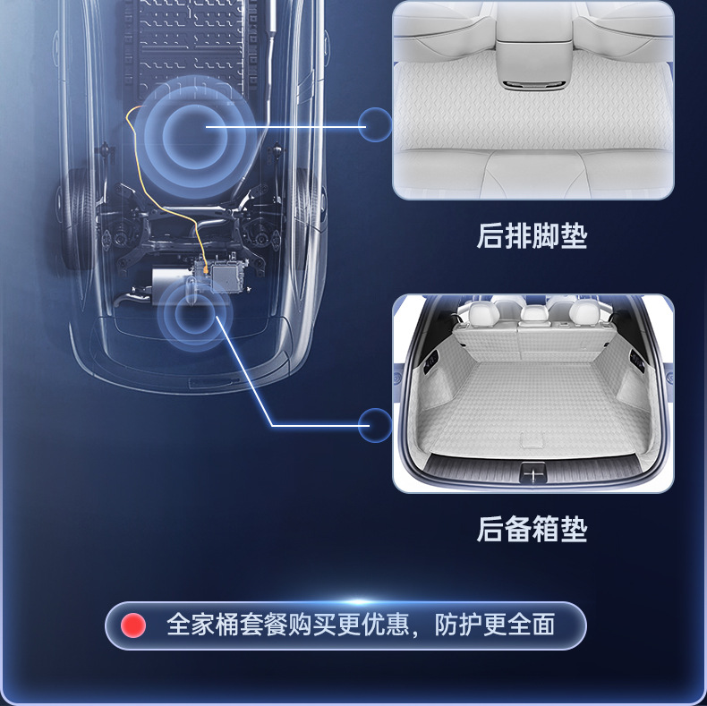 Suitable for 26 models of Xpeng L03, full-coverage trunk mat, specially designed for Xpeng MONA L03 decoration