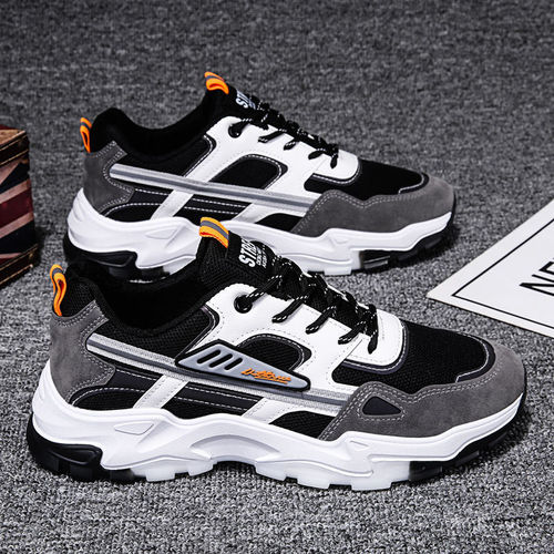 men's shoes sneaker breathable mesh running daddy shoes Korean trend casual sports students travel shoes light shoes