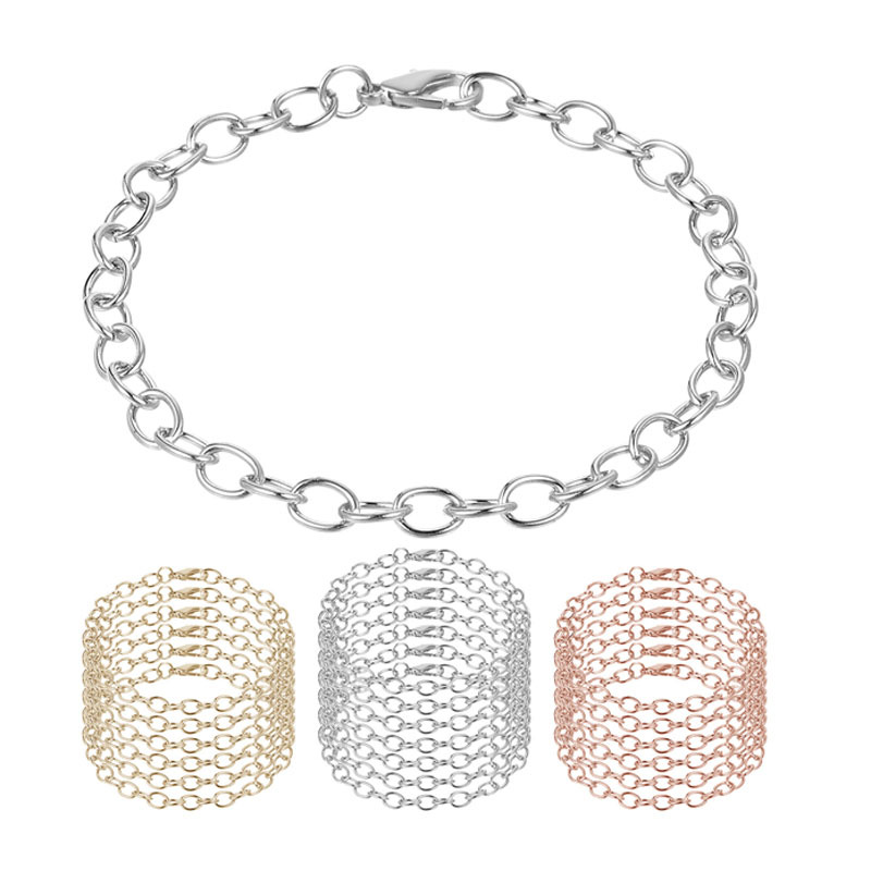 Amazon's Popular Foreign Trade Product in Europe and America, Simple DIY Lobster Clasp Bracelet, Fashionable Classic Hand Jewelry for Men and Women