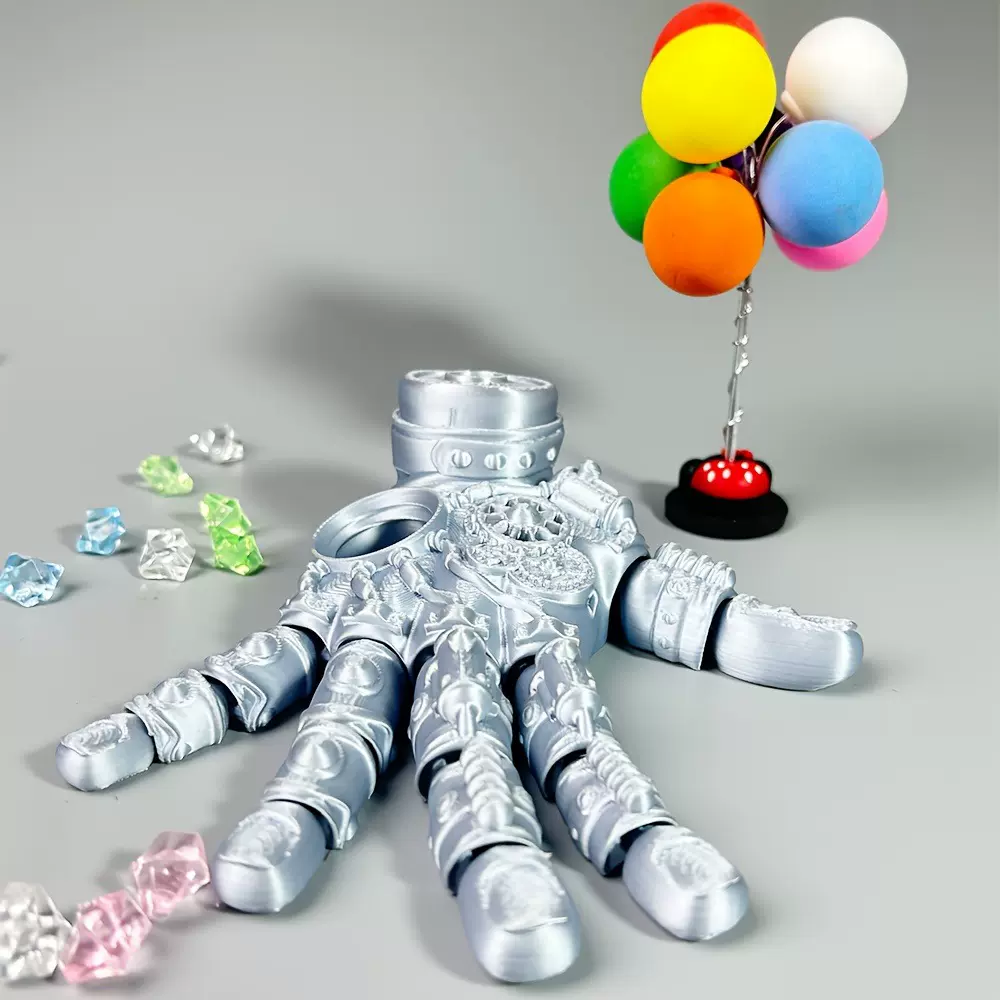 跨境3d打印多关节可动机械手掌创意手办摆件拼装模型玩具