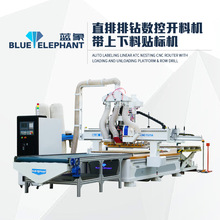 上下料排钻木工家具数控开料机 无孔工艺带排钻木工加工中心