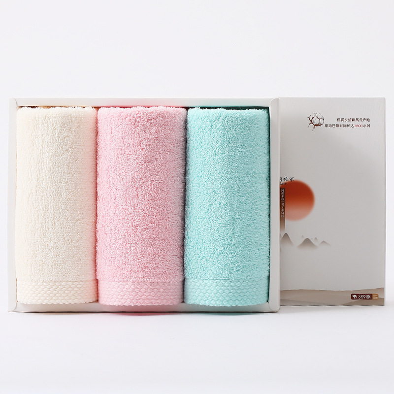 Jieliya Toalla de algodón puro tres Cajas de Regalo boda reunión actividades boda espalda mano regalo GRUPO DE LA EMPRESA Toalla de compra