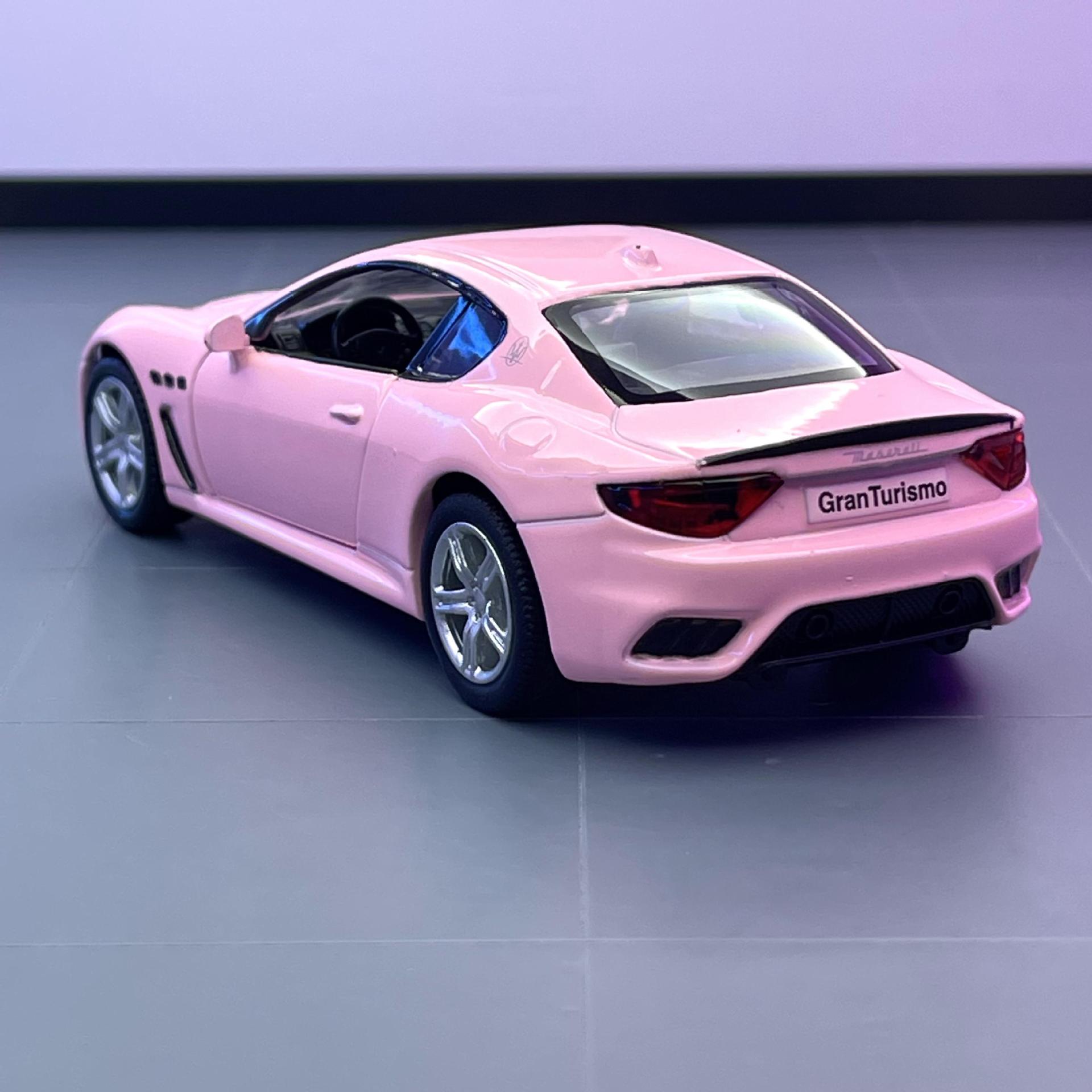 Ma Keyao modelo de coche de aleación 1:36 serie de coche deportivo rosa luz silenciosa juguete para niños decoración de modelo de coche