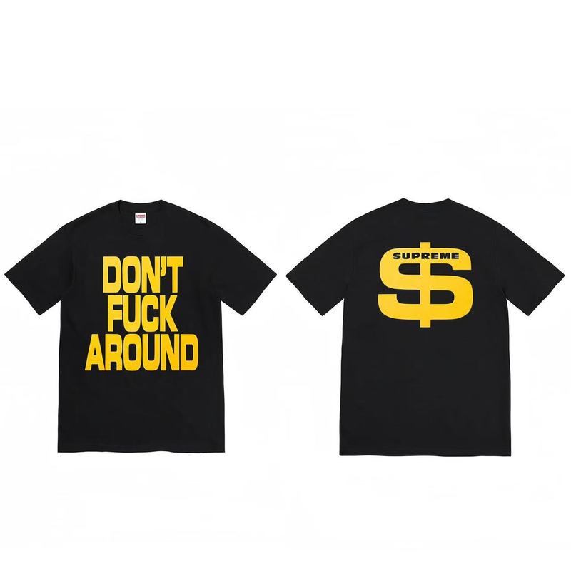 クロスボーダーファッションとトレンディなシュプリームレタープリントラウンドネック半袖ユニセックスストリートファッションTシャツドロップシッピング|undefined