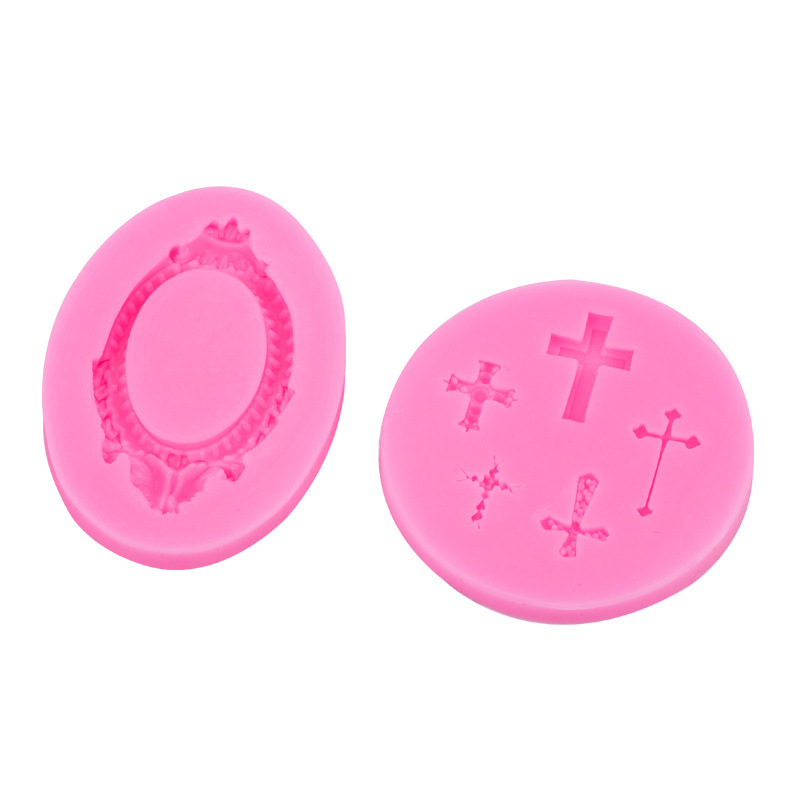 Retro en relieve marco de fotos flor ventana molde de silicona DIY creativo para hornear Decoración Accesorios fondant cake Decoration