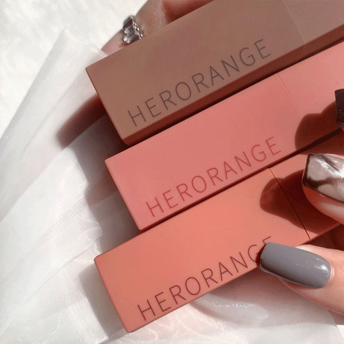 HERORANGE Little Emotional Lip Mud Velvet Matte Matte Not Easy to Fade Lip Glaze Lipstick Student Model Female Domestic Product