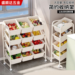 キッチンラック床置き多層モバイルトロリー収納キャビネット果物と野菜のバスケットキッチン棚卸売