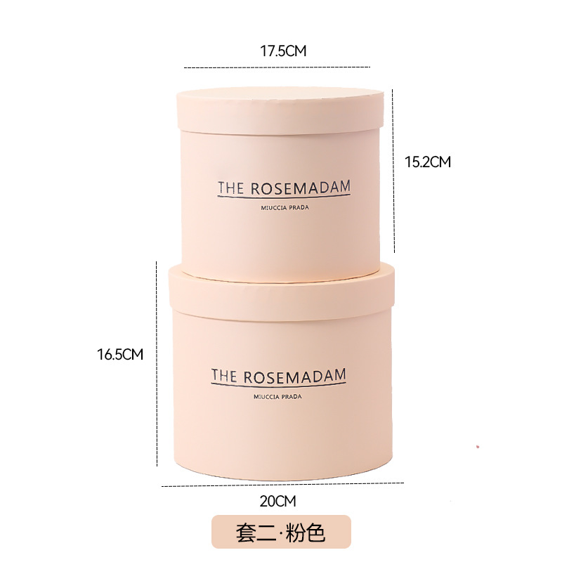 Cubo clásico de tres abrazos cubo redondo embalaje cubo arreglo de flores cubo floral DIY espejo de plata caja de flores