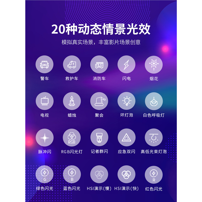 Ulanzi优篮子VL120 RGB补光灯彩色口袋相机单反手持便携led摄影灯|undefined