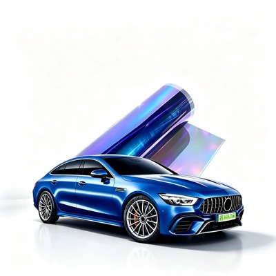Automotive Film: tint film, including imperial purple, blue