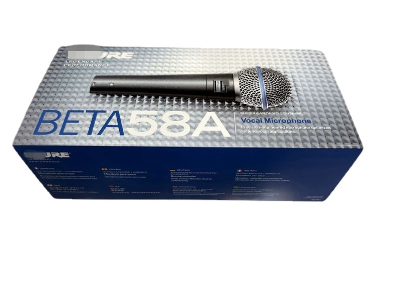 Ventas directas transfronterizas BETA58A cable móvil bobina micrófono profesional etapa rendimiento grabación nuevo micrófono de alta equipado