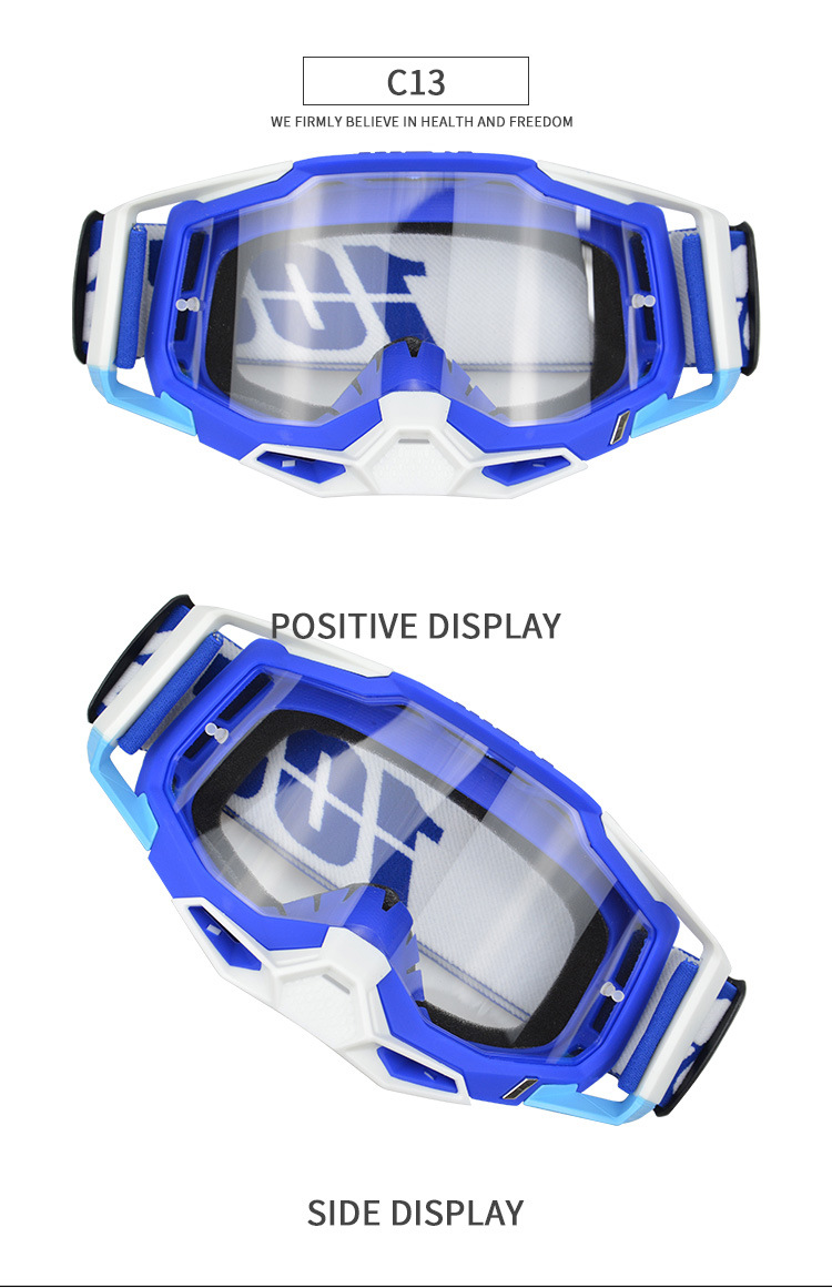 2023 New Colorful Motorcycle Windshields, High Definition Speed Windproof Sandproof, UV Resistant Off Road Helmet and_voghion.com