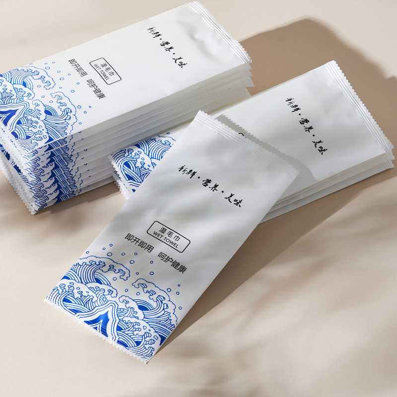 可印logo一次性湿巾纸餐饮酒店会议网咖竹纤维湿纸巾全棉餐饮湿巾