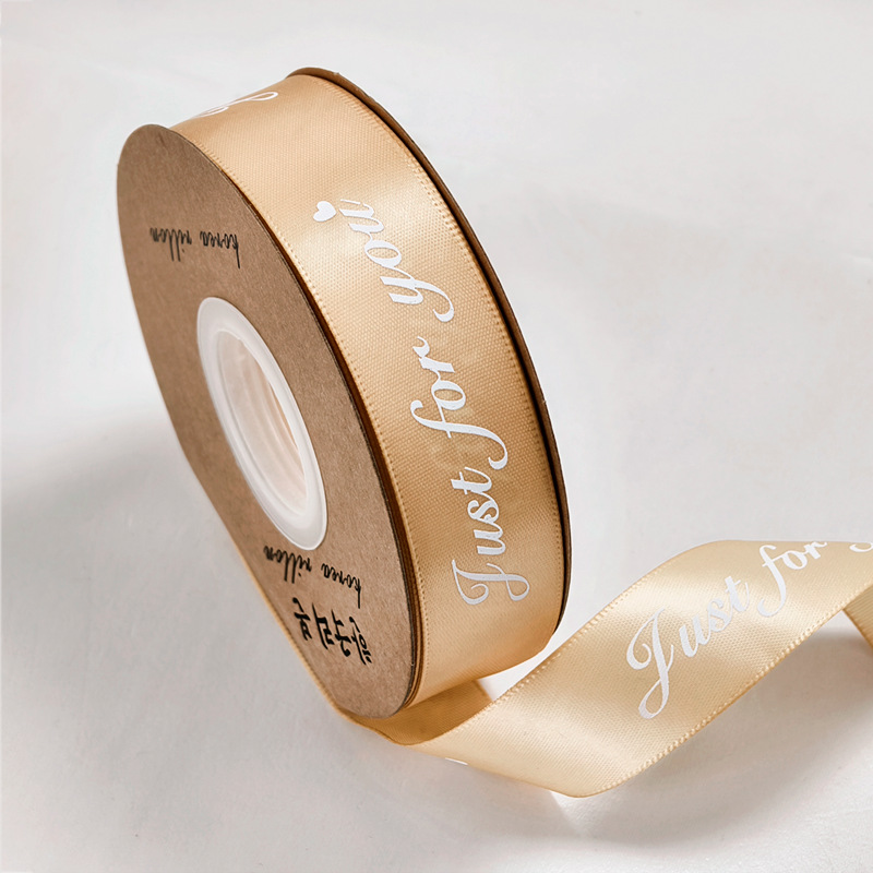 Cinta inglesa de 2,5 cm de poliéster con embalaje de arco de regalo para hornear Cinta de regalo cinta de embalaje de flores al por mayor