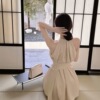 Off the Shoulder Hanging Neck Dress for Women Sexy， Pure Desire， Elegant， and Waist Closing Skirt