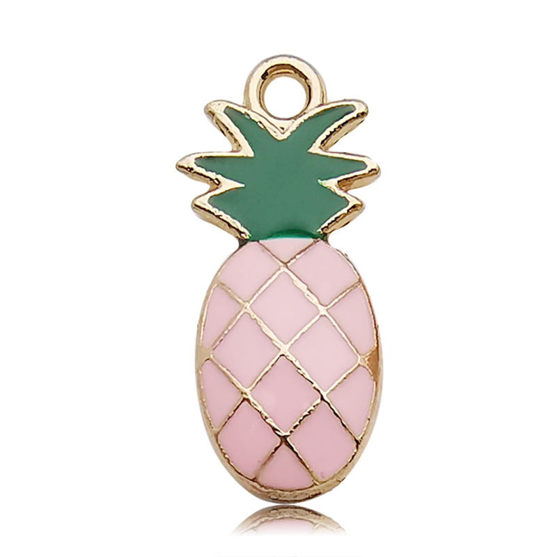 1 12315-Dripping Oil Pink Pineapple Fruit 10X24mm-1.8g