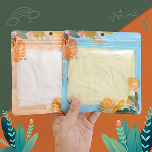 Universal Cute Zipper Ziplock Bag Transparent Composite Underwear Clothing Socks Packaging Bag Jewelry Storage Bag
