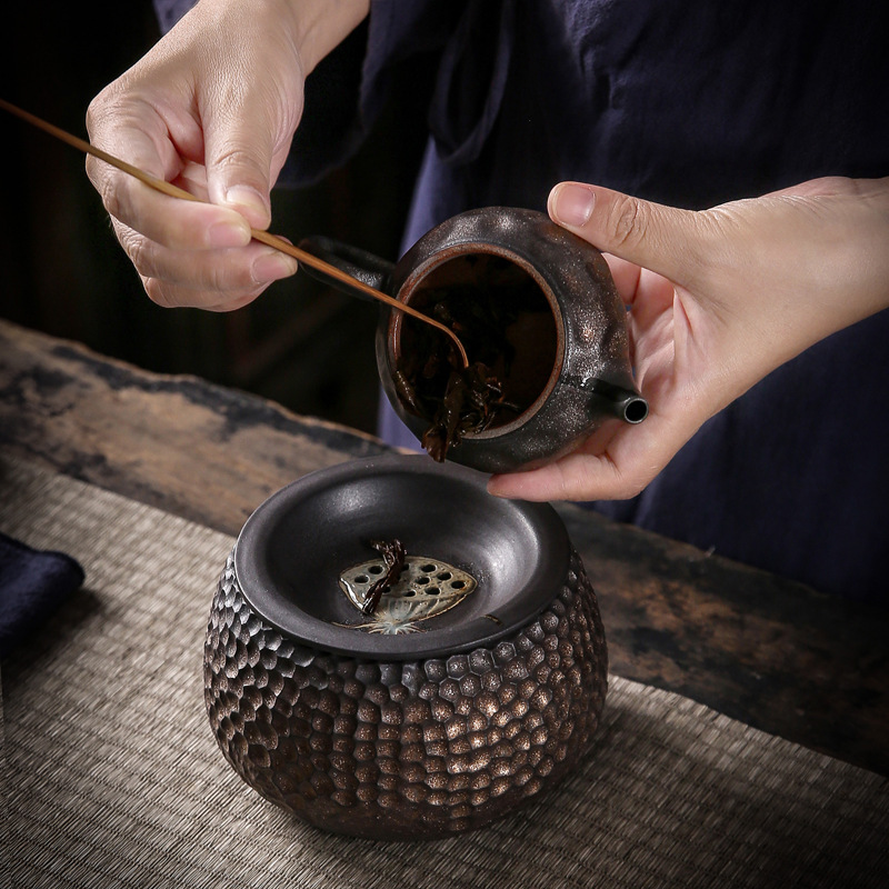 Японский стиль с рисунком молотка лотос Цзяньшуй керамический чайный бак чайного шлака