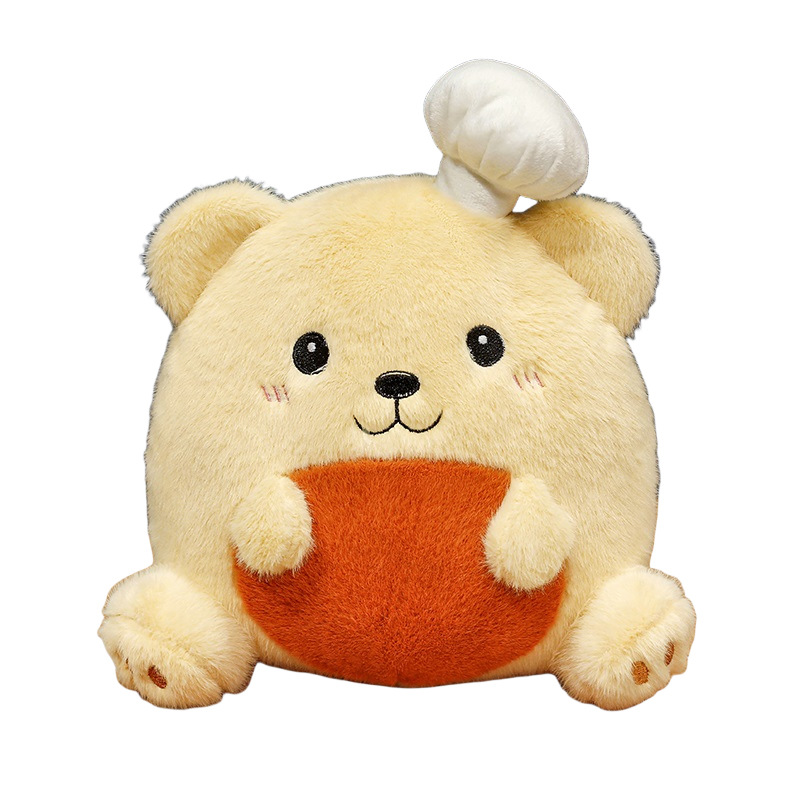 Sombrero de cocinero capibara muñeca almohada de peluche agua conejillo de indias pan oso niño pacificar muñeca regalo de cumpleaños