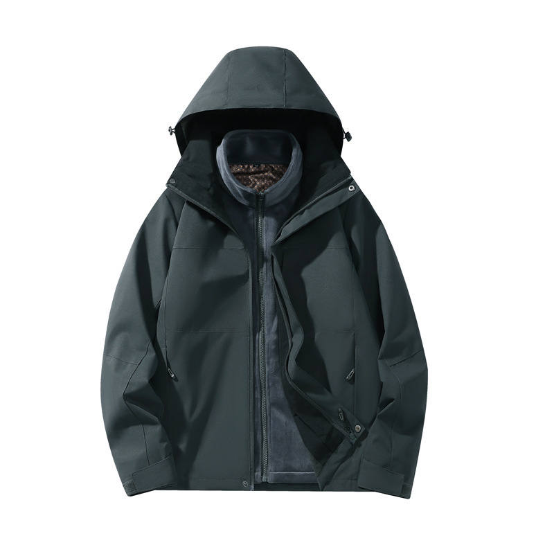 冬季新款石墨烯户外情侣三合一冲锋衣男女可脱卸帽防男女高品质登