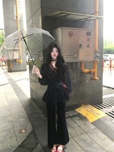 法式薄款碎花V领雪纺衬衫女2025夏季新款收腰显瘦复古长袖衬衣