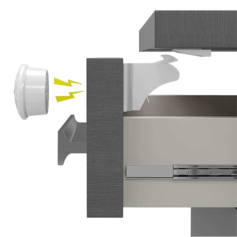 Детский невидимый замок безопасности детский ящик дверной замок безопасности Amazon temu горячая продажа магнитный замок магический замок