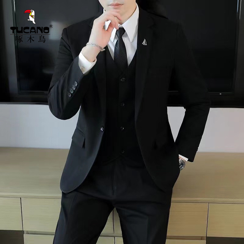 블랙 [슈트+조끼+바지]