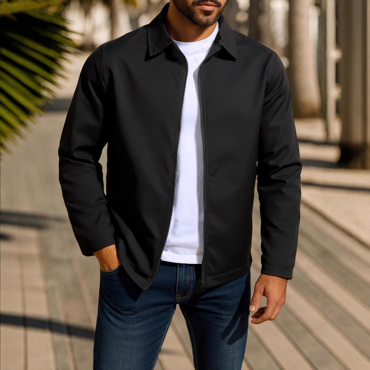 2025 New Autumn Men's With And Raglan Sleeves, Zipper Cardigan Jacket, Foreign Trade Windproof Jacket_voghion.com
