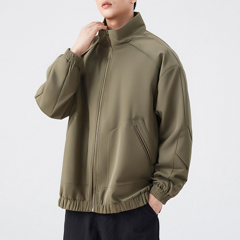 Chenille Collar Jacket Men's Spring New Arrival Men's Korean Style Slim-fit Youth Outdoor Casual Jacket Trendy Jacket