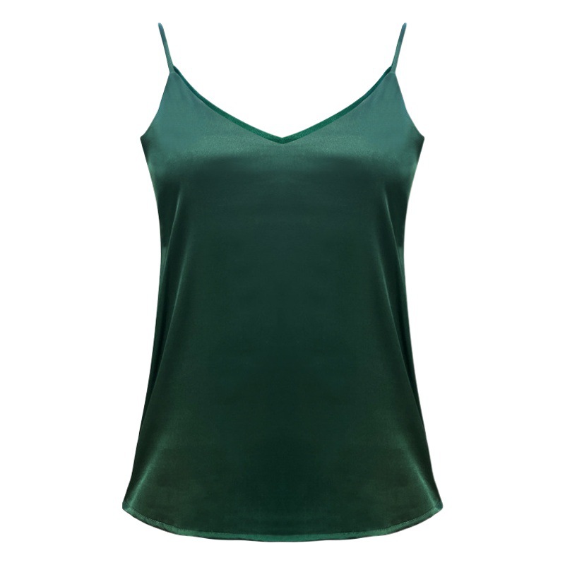 Q camisola de fondo cuidadosamente seleccionada, ropa interior de verano para mujer, top exterior holgado con diseño que cubre el vientre