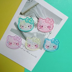夏カラフルな氷透明アクリル kt 猫 diy 装飾アクセサリー ins 下駄携帯電話ケース靴花パッチ素材